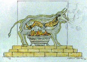 A "Brazen Bull" from Phalaris' first production run circa 550 BC
